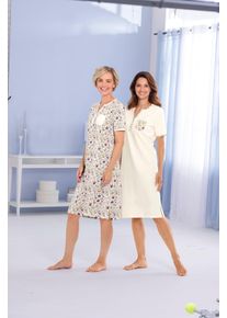 wäschepur Damska Nočné košele, bočné rázporky Šampanská + šampanská potlač veľkosť 40/42