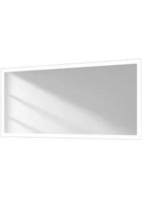 Emke Badspiegel mit Beleuchtung 120/60/3,5 cm , Weiß , Glas , Rechteckig , 60x3.5x120 cm , Badezimmer, Badezimmerspiegel, Badspiegel