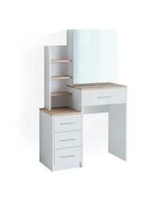 VICCO Schminktisch Conrada Weiß/Sonoma 80 cm , Weiß, Sonoma Eiche , Holzwerkstoff , 4 Schubladen , Rechteckig,Rechteckig , 36x131.6x80 cm , Schlafzimmer, Schminktische