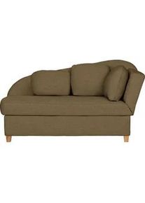 Novel Liege , Olivgrün , Textil , Buche , Füllung: Vlies , 180x97x85 cm , Made in Eu , Liegefunktion, Armteil rechts , Wohnzimmer, Sofas & Couches, Schlafsofas, Polsterliegen