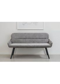 ByLiving , Sitzbank »Rico« 1 Stk. tlg. gemütliche Esszimmerbank in 140 oder 160cm, hochwertiger Stoffbezug , Dunkelgrau + Schwarz
