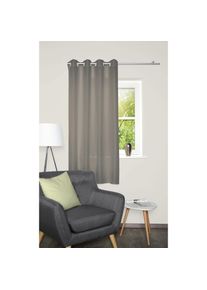 Home Basics , Vorhang »BENOGA« Ösen 1 Stk. tlg. Ösenschal, Uni, Dekostruktur , stein , Obermaterial: 100% Polyester , 175 cm