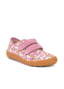 froddo , Kinder , Barfußschuh »BAREFOOT CANVAS« Sneaker, Klettschuh mit Baumwollfutter , rosa Einhorn , 30 , 30 , Barfuß Hausschuh von froddo