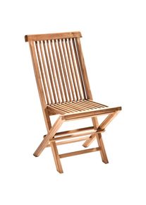 Ambia Garden Gartenklappstuhl , Teakfarben , Holz , Teakholz , massiv , X-Form , 46.5x88x58.2 cm , klappbar , Gartenmöbel, Gartensessel,