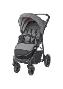Jimmylee Buggy , Grau , Textil , 33x105x74 cm , EN 1888 , Feststellbremse, Fußstütze abklappbar, Federung, kugelgelagerte Räder, 5-Punkte-Gurt,