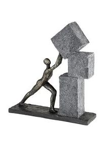 Skulptur Grau/Silberfarben