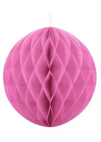 partydeco Boule nid d'abeille Lumina rose 30cm