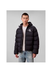 Calvin Klein Jeans, Herren, Jacken, Ls Nylon Monogram Puffer Jkt (M), Blau, M