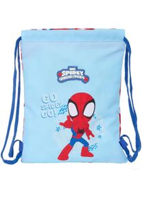 Spiderman, Kindergartentasche, Rucksacktasche mit Bändern Spider-Man Rescue Blau Rot 26 x 34 x 1 cm, Blau