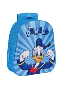 Donald Duck, Kindergartentasche, Kinderrucksack 3D Donald Blau 27 x 33 x 10 cm, Blau