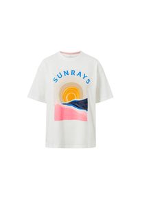 Tchibo - T-Shirt mit Print - Damen - Gr. S - offwhite