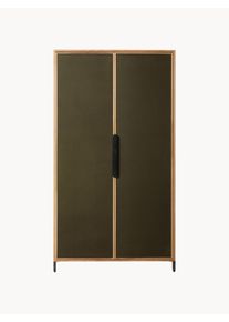 HKliving Ručne vyrobená šatníková skriňa Pioneer Zelená Drevo Š 100 x V 180 cm