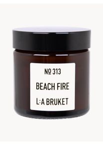 L:A BRUKET Świeca zapachowa Beach Fire (gaïac, wędzone drewno) Brązowy Szkło Ø 5 x W 6 cm