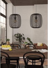 Illuminazione Eglo RINROE Lampadario a sospensione Nero, 2-Luci