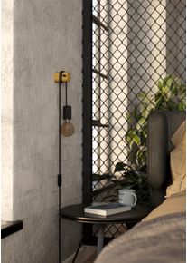 Illuminazione Eglo BUDDON Applique Marrone, Nero, 1-Luce