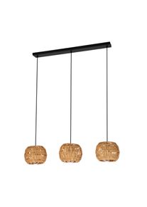 Illuminazione Eglo SHELDON Lampadario a sospensione Nero, 3-Luci