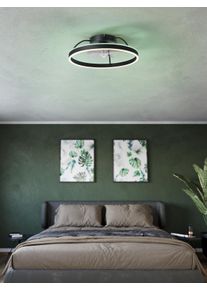 Eglo lights mit Ceiling fan light LED black, Remote control, Colour changer