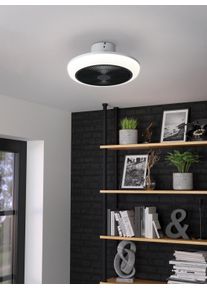 Eglo lights mit Ceiling fan light LED black, white, Remote control