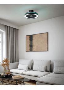 Eglo lights mit Ceiling fan light LED black, Remote control, Colour changer