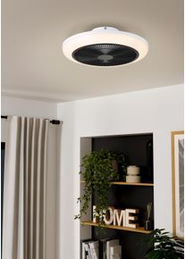 Eglo lights mit Ceiling fan light LED black, white, Remote control