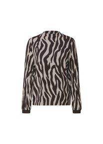 Koszulka żakardowa Street One - dla pań - rozmiar 38 - kolor: brązowy