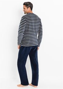 bonprix Hossz&uacute; ujj&uacute; pizsama puha pl&uuml;ss anyagb&oacute;l, k&eacute;k, 48/50 (M)