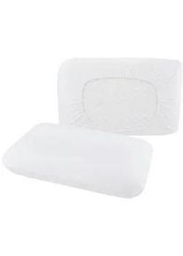 Schlafgut Kopfpolsterbezug , Weiß , Textil , Uni , 40-70x40-90 cm , bügelfrei , Heimtextilien, Bezüge, Polsterbezüge