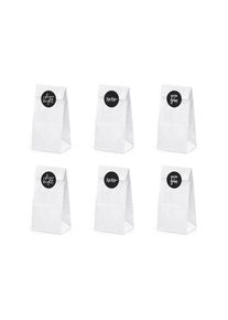 partydeco 6 sacchetti regalo con adesivi slogan