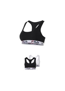 Fila , Bustier »WOMAN BUSTIER« 2er Pack, ohne Polsterung und ohne Bügel, Racerbackrücken , BLACK WHITE , N-Gr , S -N-Gr , S , Sportliches Bustier...