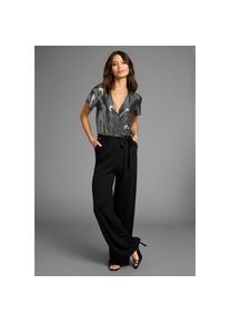 Laura Scott , Jumpsuit mit Glitzereffekten und Gürtel , schwarz , 38 , 38 , Anzug von Laura Scott