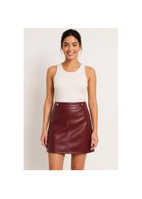 Only, Damen, Lederimitatrock &raquo;ONLISABEL HW FAUX LEATHER SKIRT PNT&laquo;, Tawny Port, L (40), Tawny Port, Minirock von Only