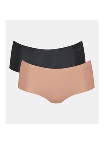 Sloggi , Juegendliche , Panty »ZERO Microfibre 2.0« 2er Pack, nahtlos, ultraleicht, flache Abschlüsse, feminin , BROWN - DARK COMBINATION , XS , XS...