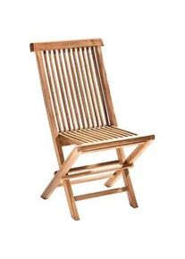 Ambia Garden Gartenklappstuhl , Teakfarben , Holz , Teakholz , massiv , X-Form , 46.5x88x58.2 cm , klappbar , Gartenmöbel, Gartensessel, Gartenklappstühle