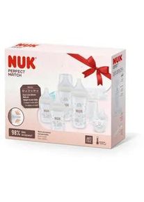 Nuk Fläschchenset , Beige, Transparent , Kunststoff , 8-teilig , 33.6x25.5x7.4 cm , BPA-frei , Füttern, Babyfläschchen