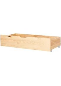 Beliani Bettschublade 2er set Heller Holzfarbton Olendon , Hellbraun , Schlafzimmer, Betten