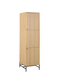 Drehtürenschrank , Naturfarben, Schwarz , Holzwerkstoff , Eiche , furniert , 2 Fächer , 51.1x200x60 cm , Fsc , Typenauswahl, Beimöbel erhältlich , Schlafzimmer, Komplette Schlafzimmer und Serien, Schlafzimmerserien