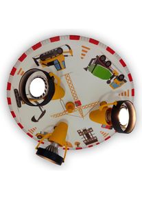 Niermann Stand By, Kinderlampe, Niermann Baustelle Deckenleuchte 3fach GU10 Multicolor, Bunt Made in Germany