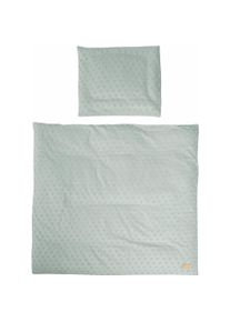 Roba, Babybettwäsche, Wiegenset 2-teilig Lil Planet frosty green (80 x 80 cm, 80 x 80 cm, 35 x 40 cm)