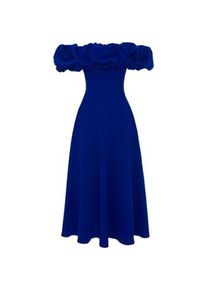 Swing Fashion, Damen, Kleider, Grace Cocktailkleid mit Spaghettiträgern und Rüschen für festliche Anlässe, Blau, (36)