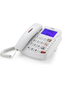 Brondi Bravo 90 Analoges Telefon Anrufer-Identifikation, Telefon, Weiss