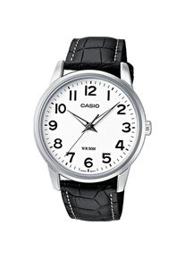Casio, Armbanduhr, Mtp-1303pl-7bvef, Schwarz, Weiss, Silber, (Analoguhr, 40 mm)
