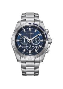 Citizen, Armbanduhr, AN8201-57L Quarz Chronograph Herrenuhr 44mm 10ATM, Silber, (Chronograph, 44 mm)