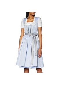 Apple of my Eye, Damen, Kleider, Dirndl aus Jaquard mit Borden und Kontrastschürzenband, Blau, (38)