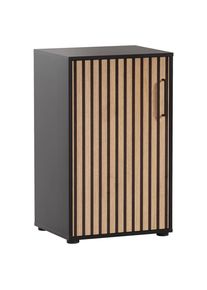 Mid.you Aktenschrank, Schwarz, Eiche Artisan, Holzwerkstoff, 1 F&auml;cher, 50.95x83.6x41 cm, Beim&ouml;bel erh&auml;ltlich, B&uuml;rom&ouml;bel, B&uuml;roschr&auml;nke, Aktenschr&auml;nke
