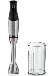 Bosch Stabmixer »ErgoMaster Serie 6 MSM6M810, 4 Klingen, Mixfuß Edelstahl, schwarz« 1200 W Becher, großer Bedienhebel, Keramikkupplung, 10 J...