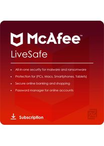 Mcafee LiveSafe 2026 1 Device 1 Year
