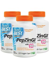 Doctors Best PepZin GI - Zinc-L-Carnosine Complex, 3 x 120 Kapseln
