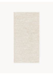 Ručne tkaný exteriérový koberec s vintage vzorom Rika Béžová, Biela Umelé vlákno, Látka Š 80 x D 150 cm (veľkosť XS) | Westwing Collection