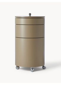 Verpan Okrúhly prenosný kontajner Barboy, dizajn Verner Panton Béžová Drevo Ø 38 x V 73 cm