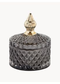 Lene Bjerre Recipiente pequeño Miya Gris Vidrio Ø 9 x Al 11 cm